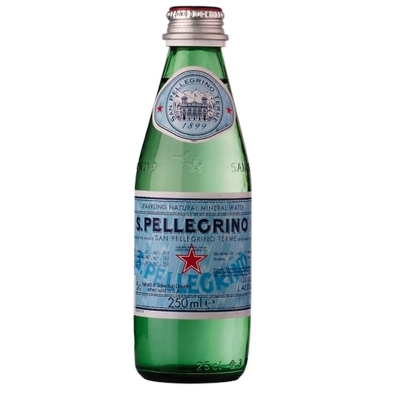 Вода минеральная San Pellegrino 0,25л, стекло, 24 шт/уп.