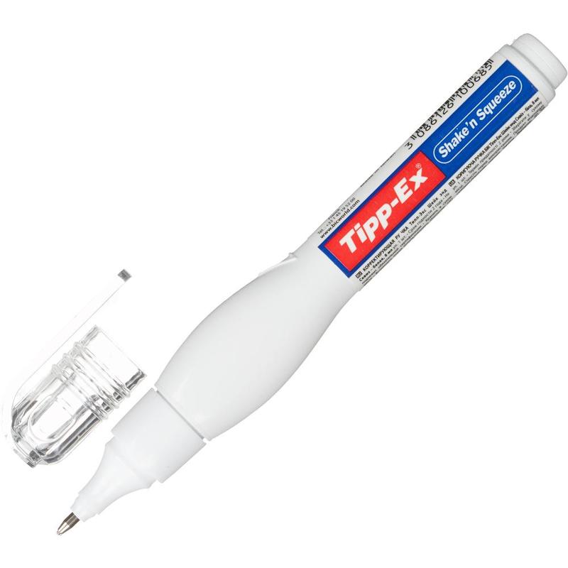 Корректирующая ручка 8мл Tipp-Ex Shake'n Squeeze (BIC)