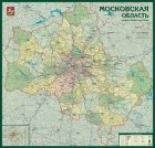 Карта Московской области 150х140 см.административная